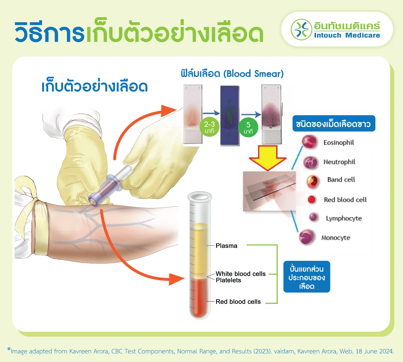 วิธีการเก็บตัวอย่างเลือด วิธีการเก็บตัวอย่างเลือด