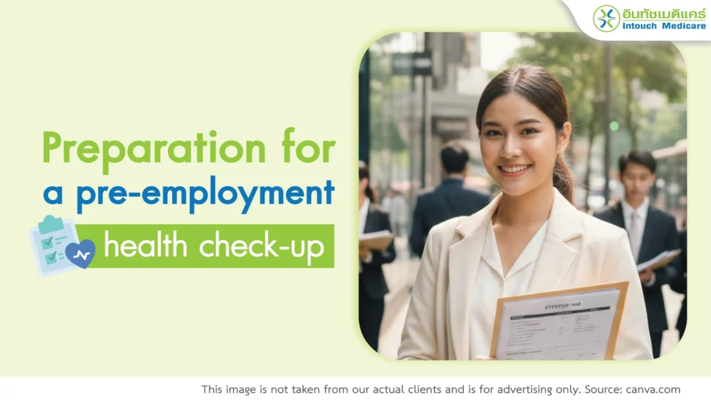 Preparation for a pre-employment health check-up