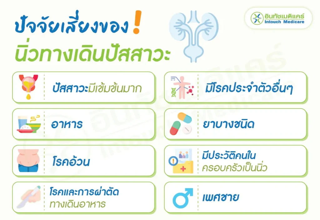 ปัจจัยเสี่ยงของนิ่วทางเดินปัสสาวะ