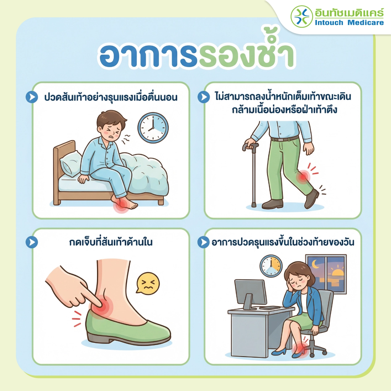 อาการของโรครองช้ำ