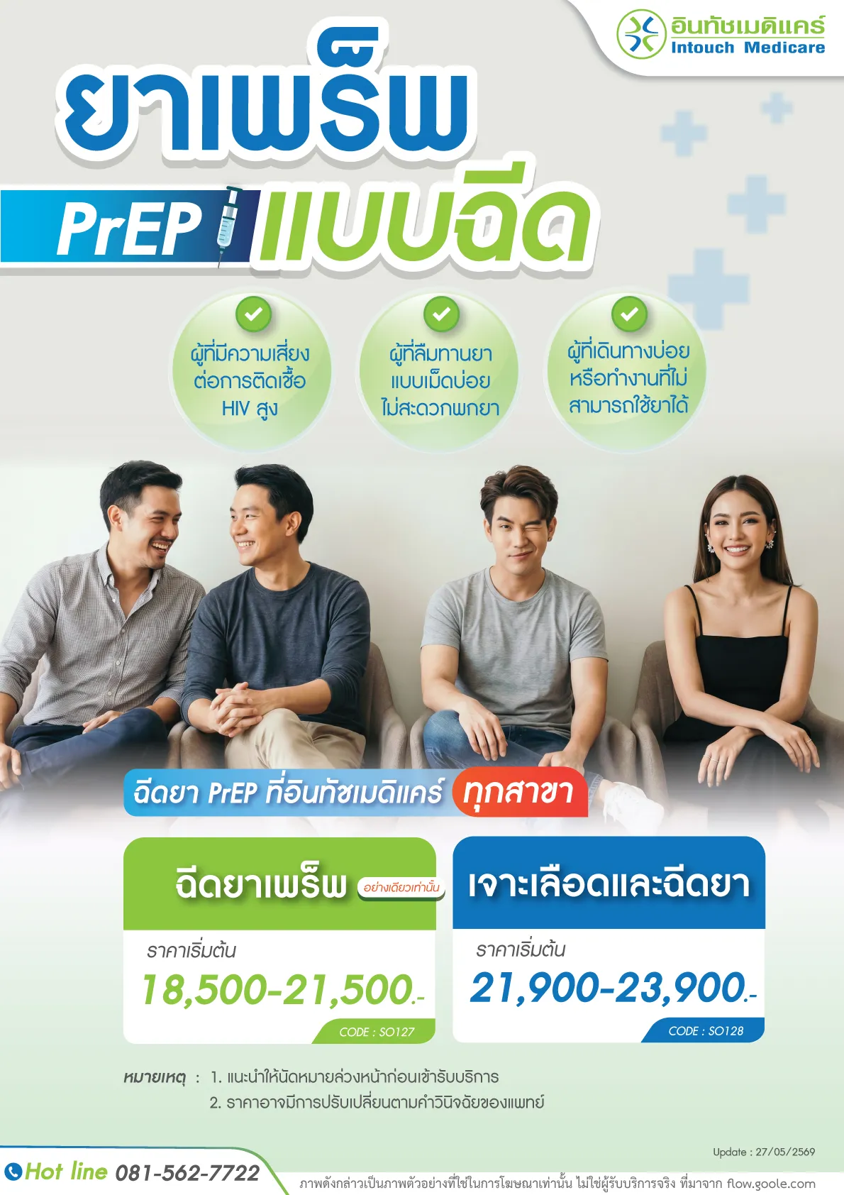 ราคายาเพร็พ (PrEP) แบบฉีด