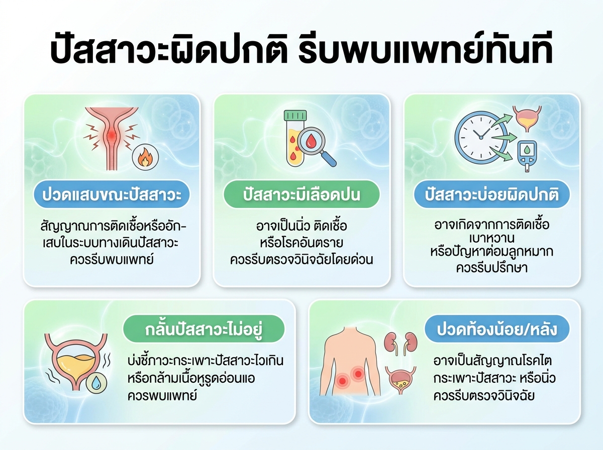 ผู้ป่วยมีอาการผิดปกติเกี่ยวกับทางเดินปัสสาวะ ควรพบแพทย์เพื่อตรวจวินิจฉัย