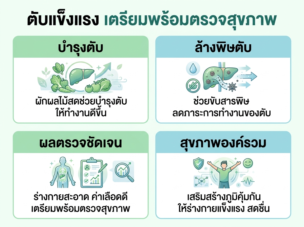 ผู้หญิงกำลังทานผักและผลไม้สดเพื่อดูแลสุขภาพตับและเตรียมตัวตรวจสุขภาพ