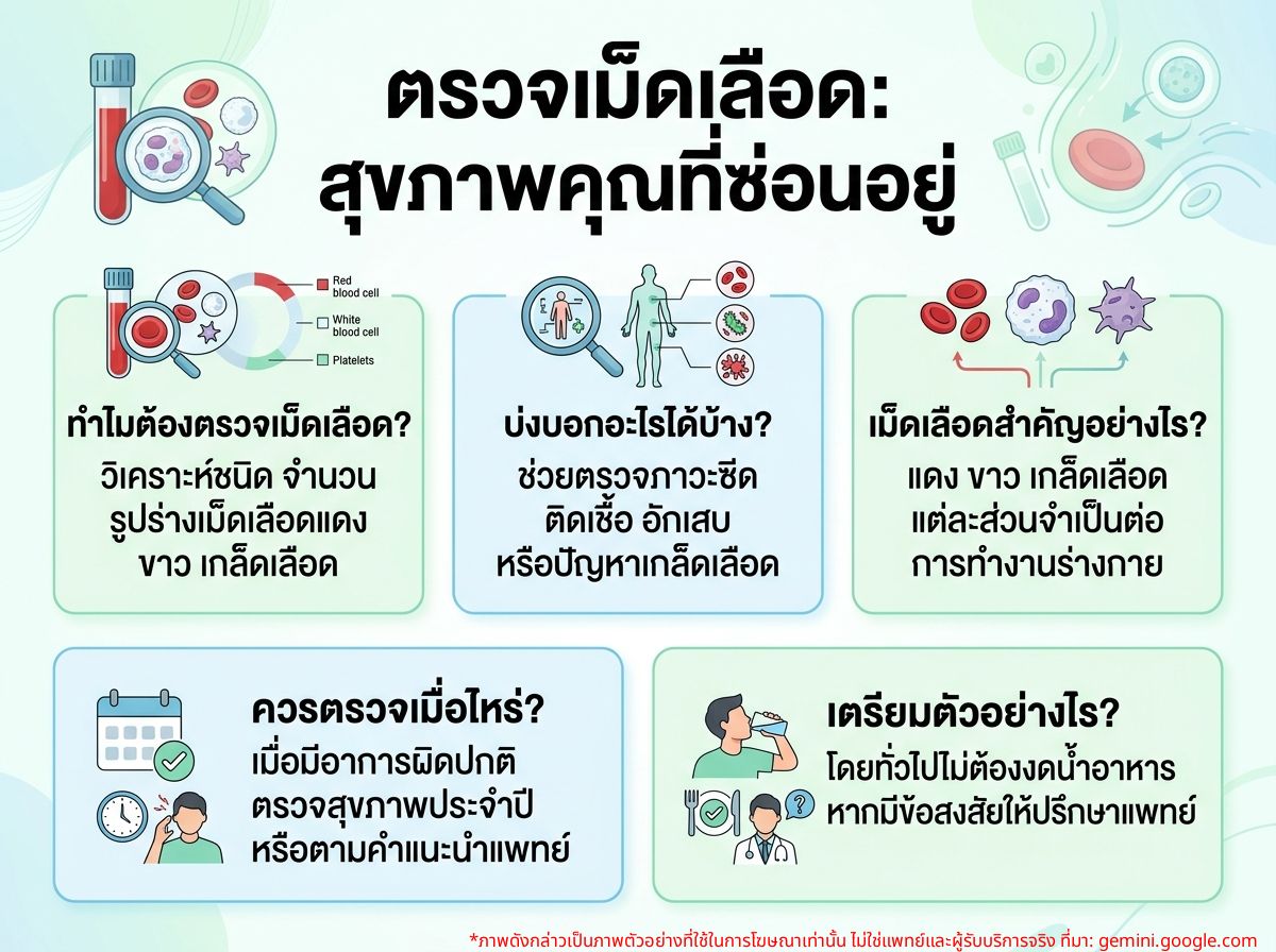 การตรวจเลือดเพื่อวิเคราะห์ความสมบูรณ์ของเม็ดเลือด