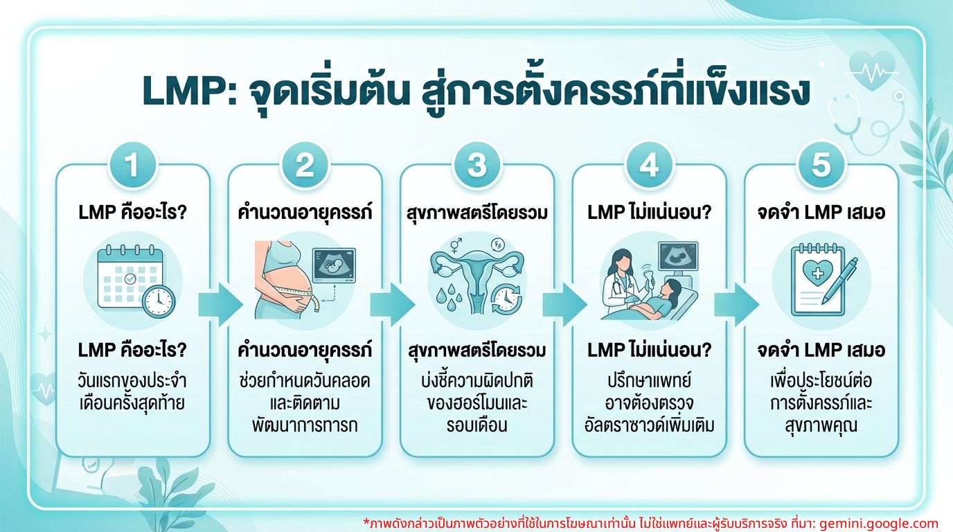 อินโฟกราฟิก: LMP คืออะไรและส่งผลอย่างไรต่อการตั้งครรภ์และสุขภาพสตรี