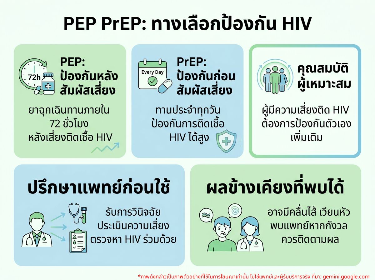 ผู้ที่กำลังพิจารณาใช้ยา PEP และ PrEP