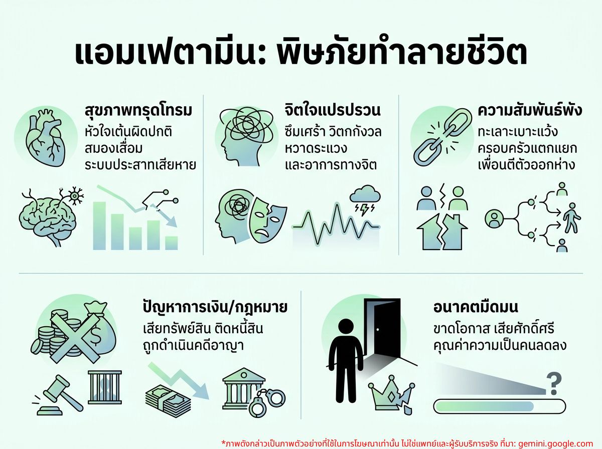 ผลกระทบของสารเสพติดแอมเฟตามีน