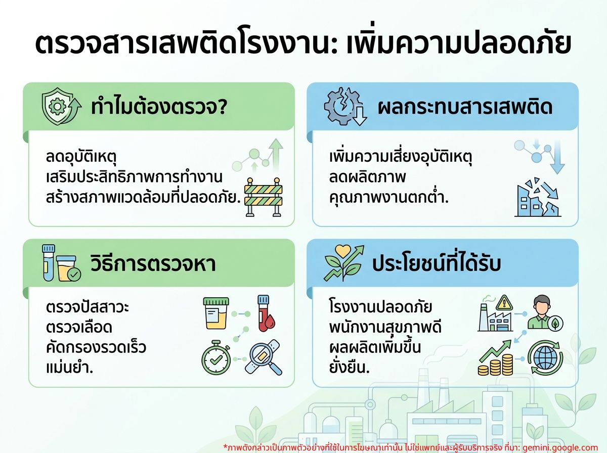 การตรวจหาสารเสพติดในโรงงานเพื่อความปลอดภัย