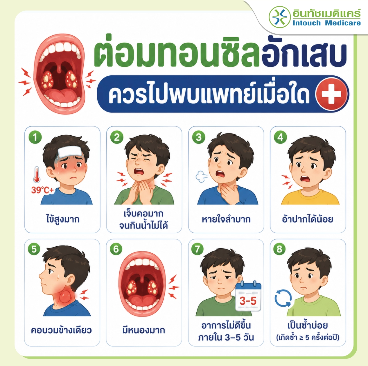ทอนซิลอักเสบควรไปพบแพทย์เมื่อใด