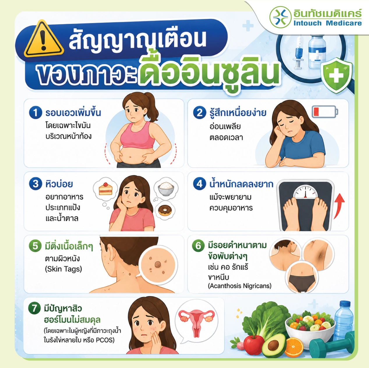 สัญญาณเตือนของภาวะดื้ออินซูลิน