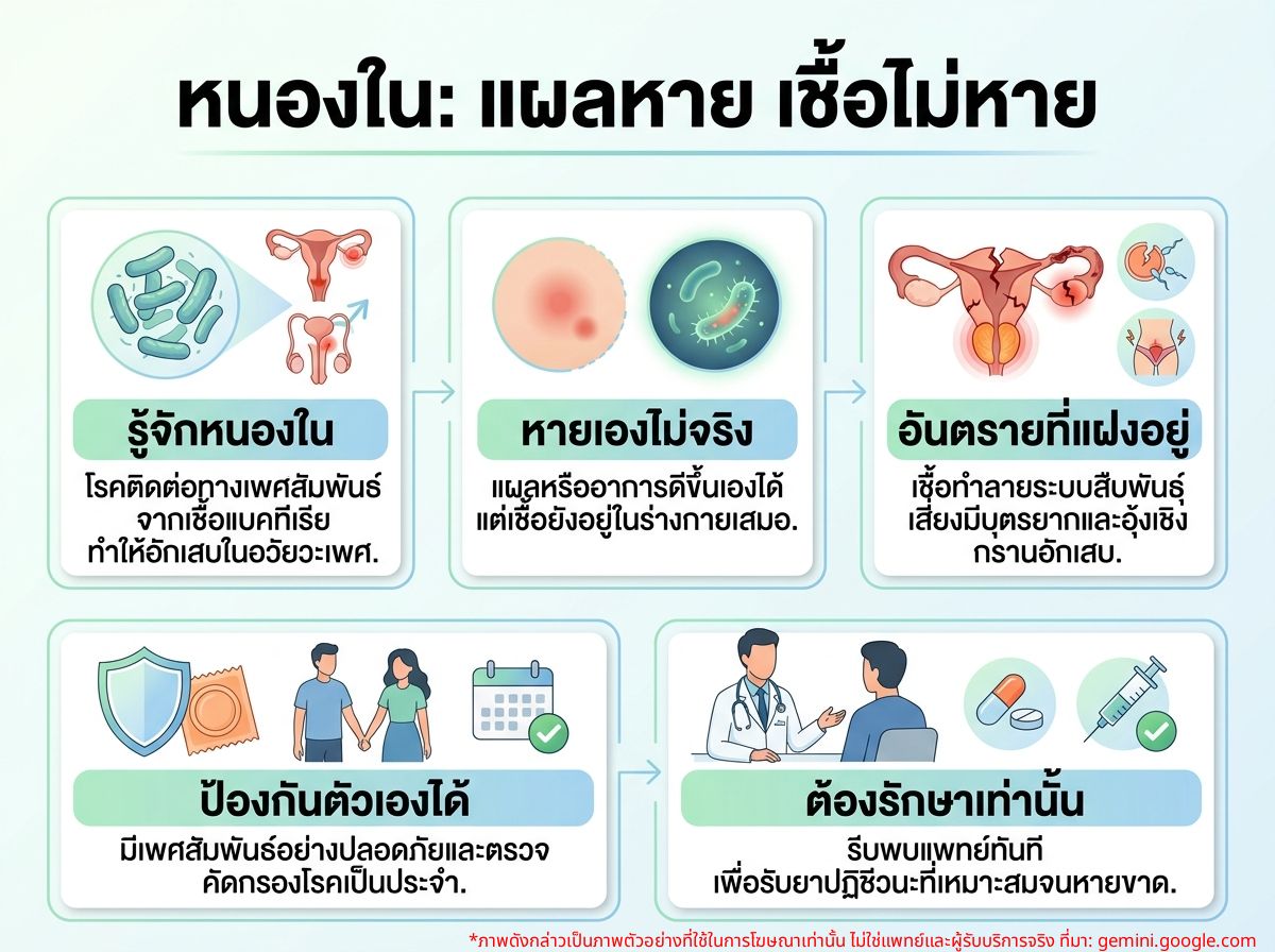 ภาพประกอบหนองในอันตราย