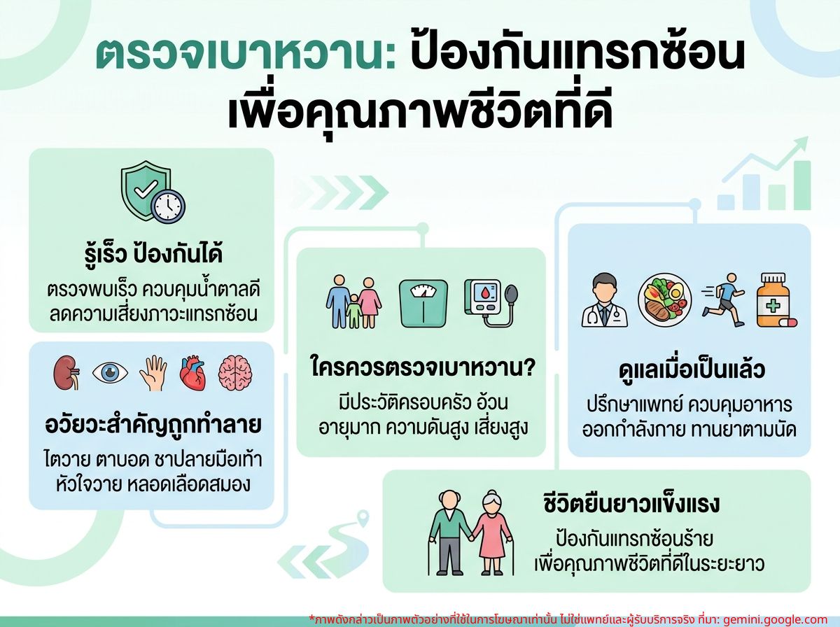 การตรวจเบาหวานสำคัญอย่างไร เพื่อป้องกันโรคแทรกซ้อน