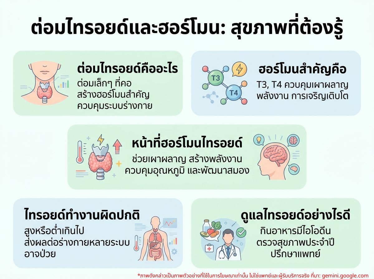 ต่อมไทรอยด์และฮอร์โมนสำคัญ