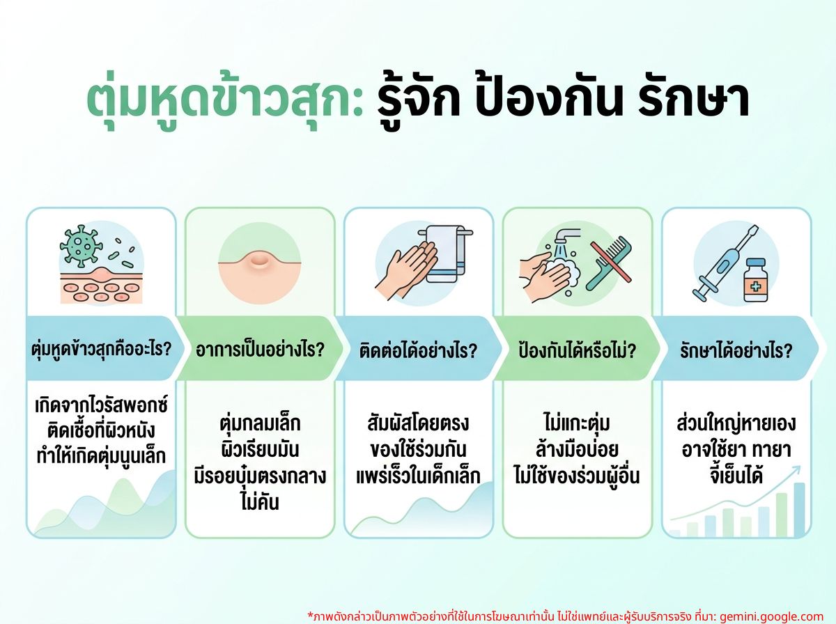 ตุ่มหูดข้าวสุกบนผิวหนัง