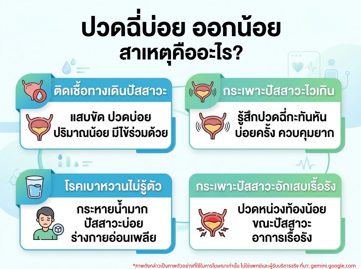 ผู้หญิงกำลังปวดฉี่บ่อย แต่ออกกะปริบกะปรอย กำลังคิดหาสาเหตุ
