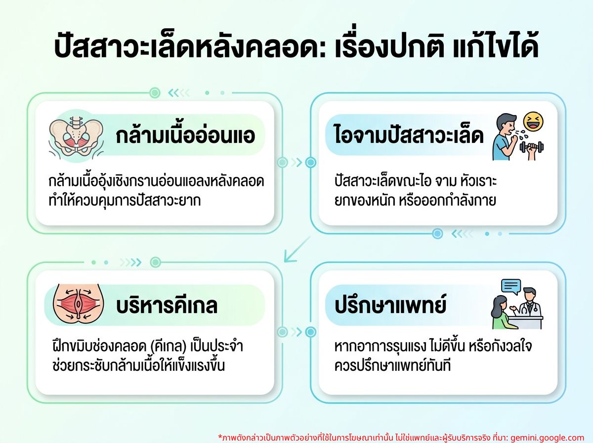 ผู้หญิงหลังคลอดปัสสาวะเล็ด