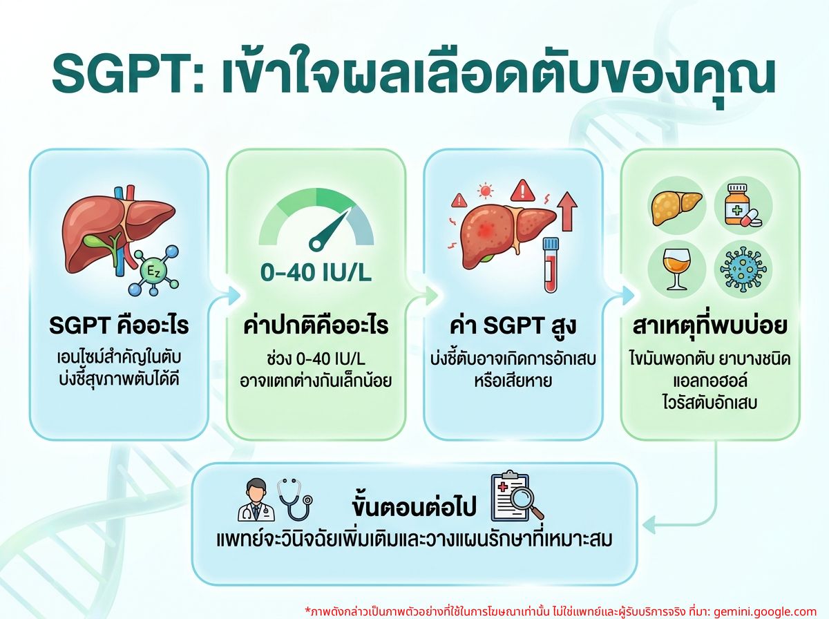 แพทย์กำลังอธิบายผลตรวจ SGPT ให้ผู้ป่วย