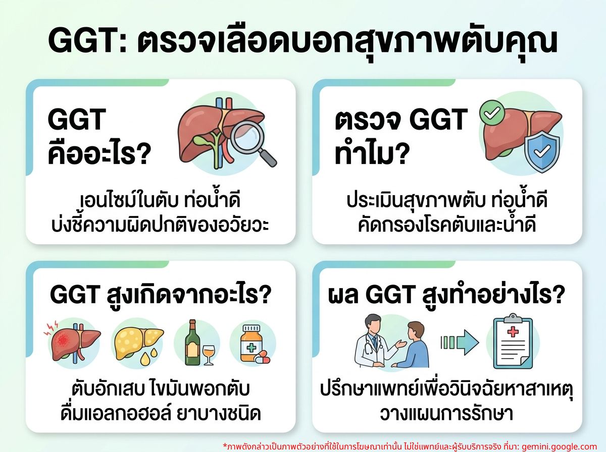 การตรวจเลือดเพื่อวัดค่าเอนไซม์ GGT ในร่างกาย