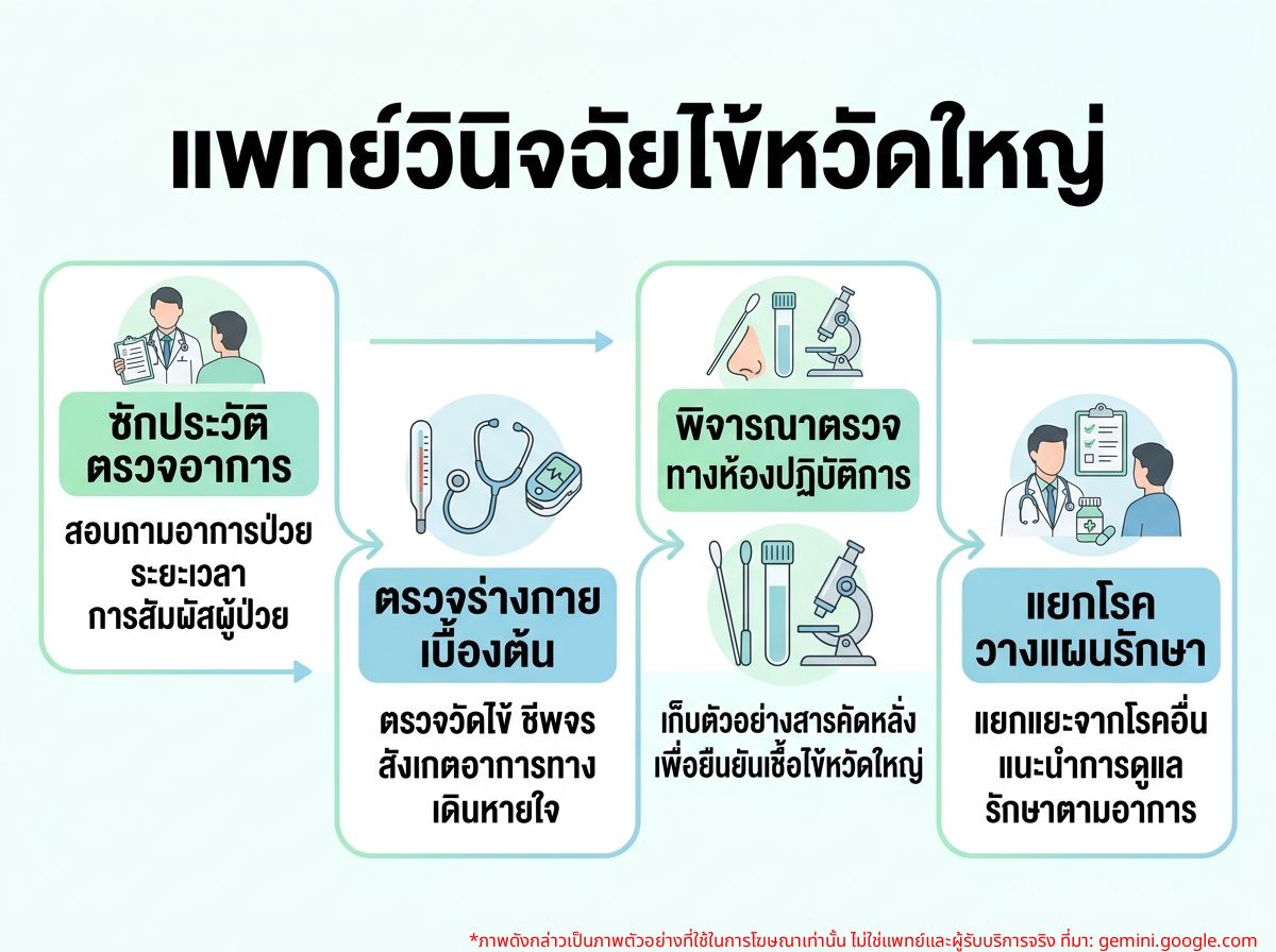 การวินิจฉัยไข้หวัดใหญ่โดยแพทย์