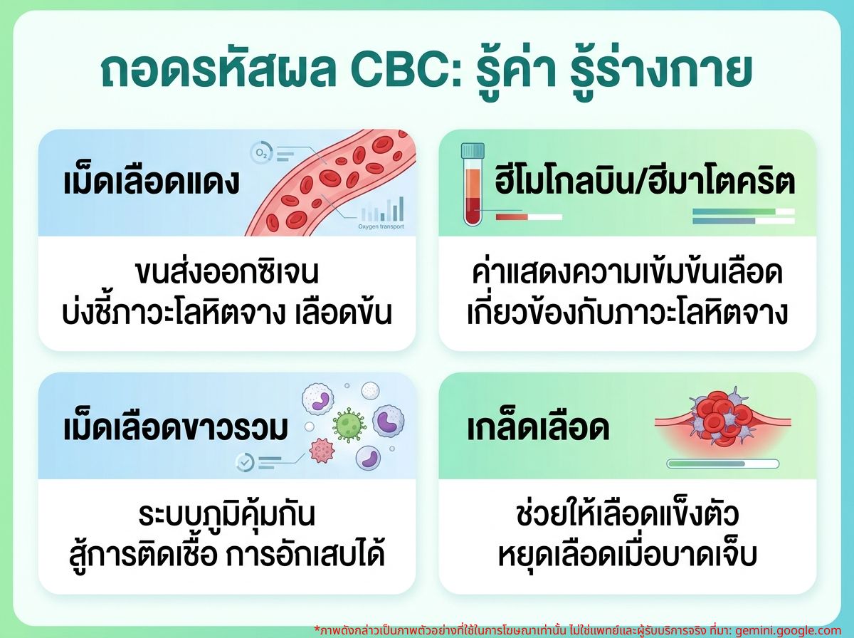 การอ่านค่าผลตรวจ CBC Test และความหมาย