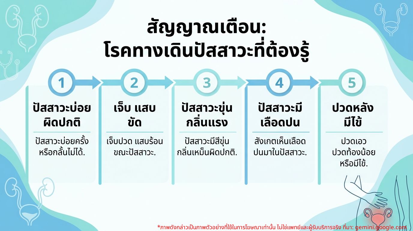 อินโฟกราฟิก: สัญญาณเตือนโรคทางเดินปัสสาวะที่คุณไม่ควรมองข้าม