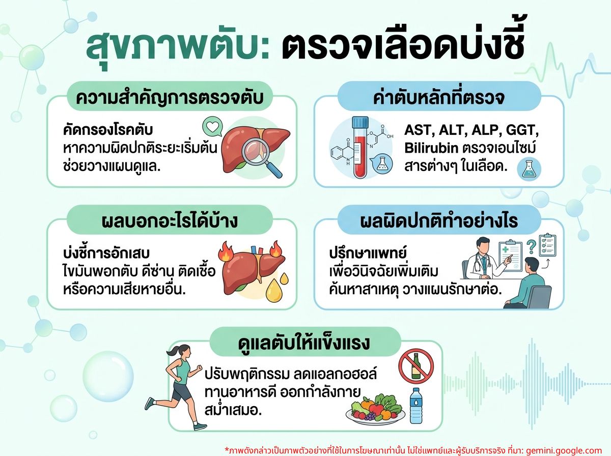 รูปภาพประกอบการตรวจเลือดเพื่อเช็กสุขภาพตับ
