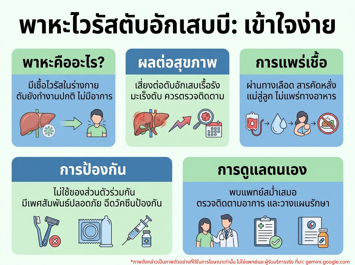 ภาพประกอบความหมายของพาหะไวรัสตับอักเสบบี