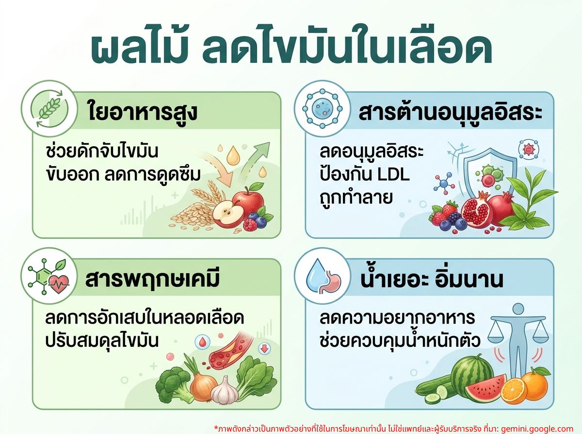 ผลไม้ช่วยลดไขมันในเลือด
