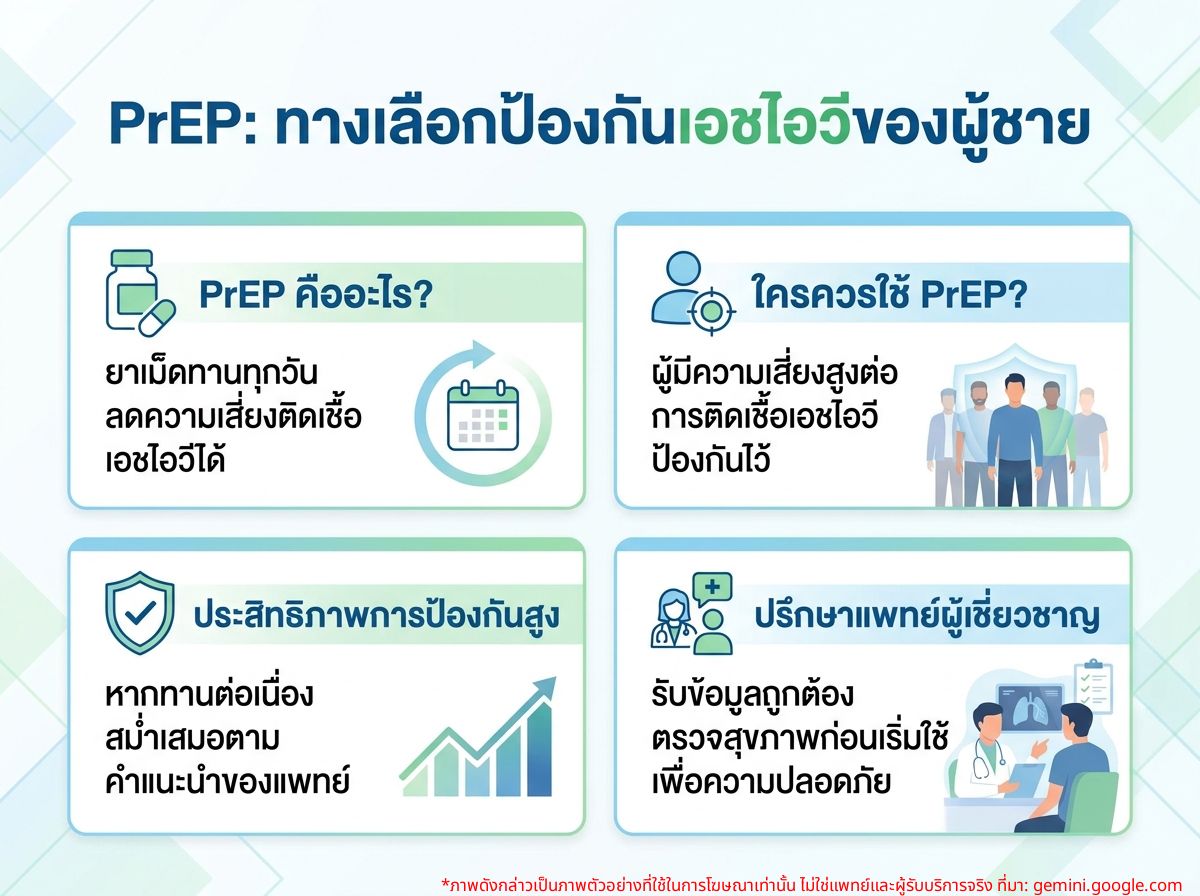 ผู้ชายกำลังถือยา PrEP