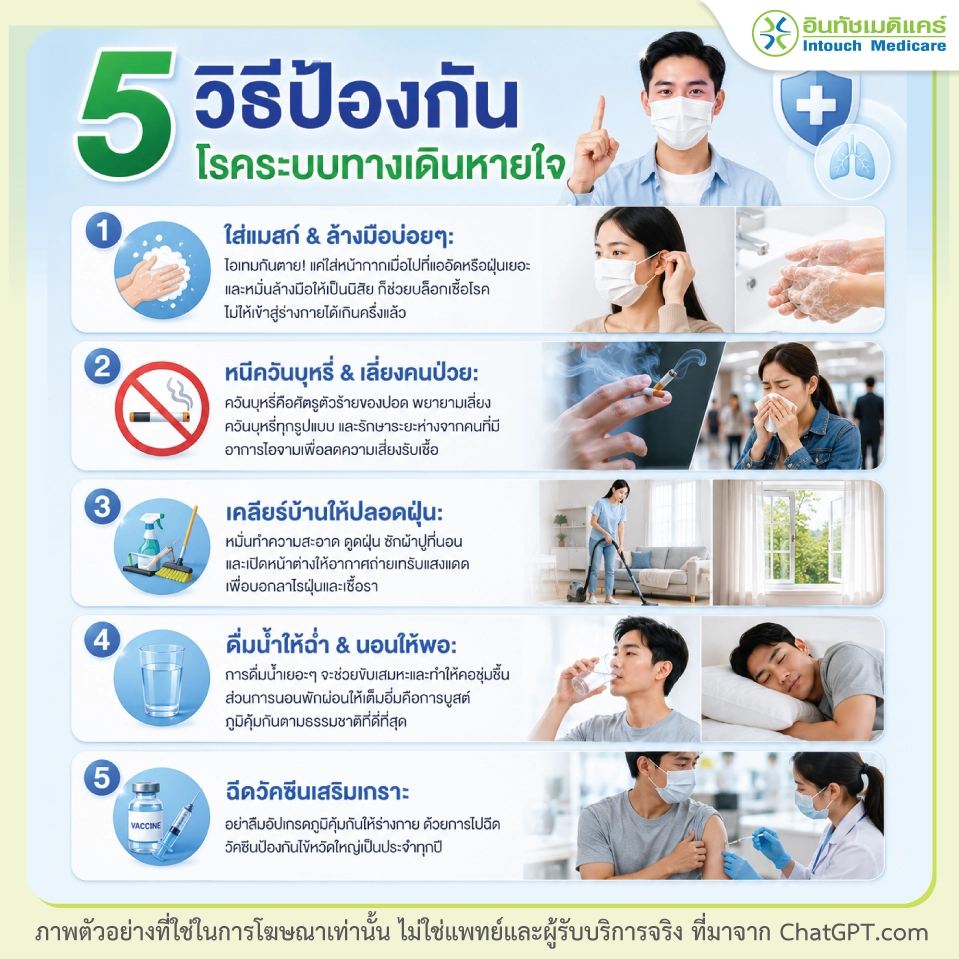 วิธีป้องกันโรคระบบทางเดินหายใจ