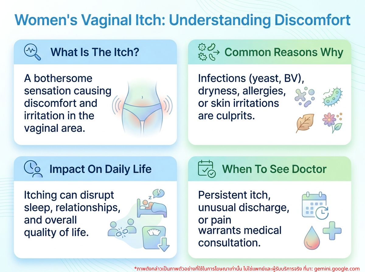 Woman feeling discomfort from vaginal itching