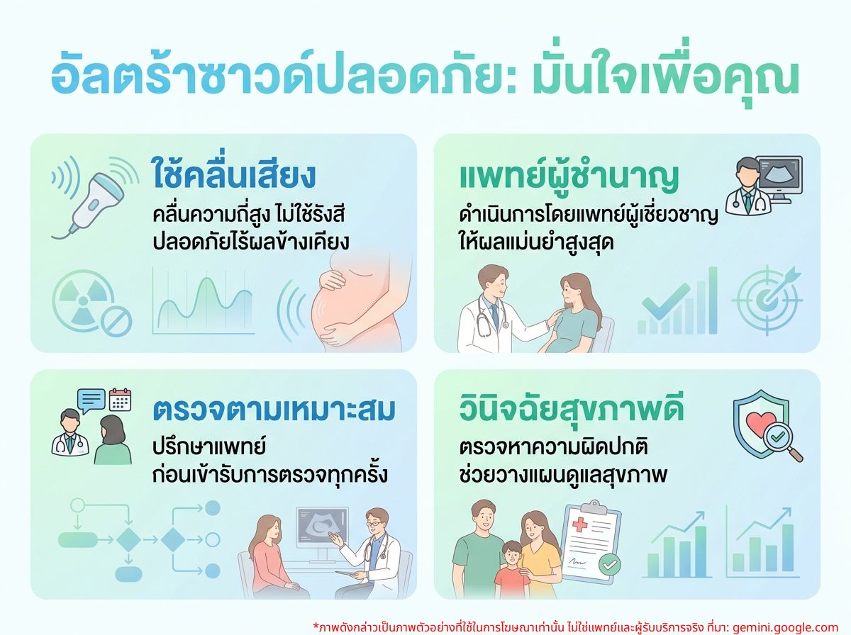 การตรวจอัลตร้าซาวด์ที่ปลอดภัย