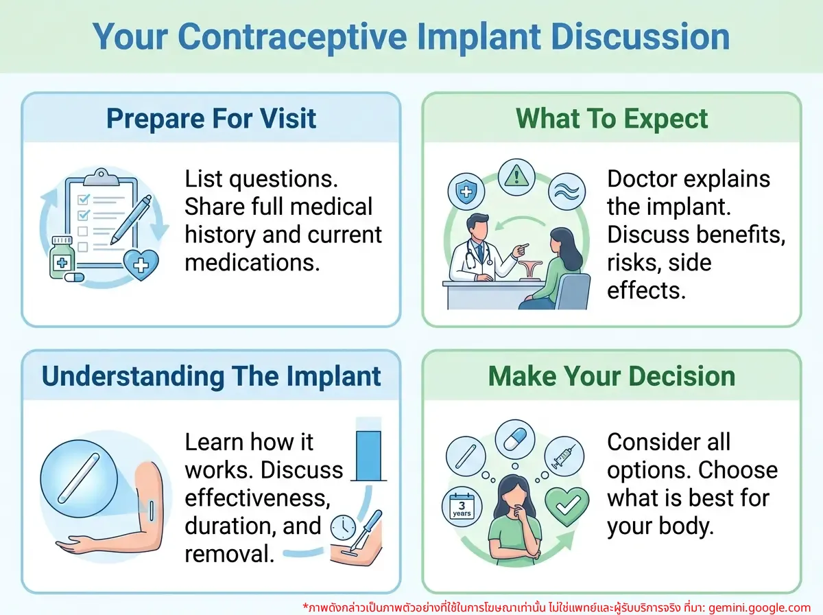 A woman consulting a doctor about birth control implants