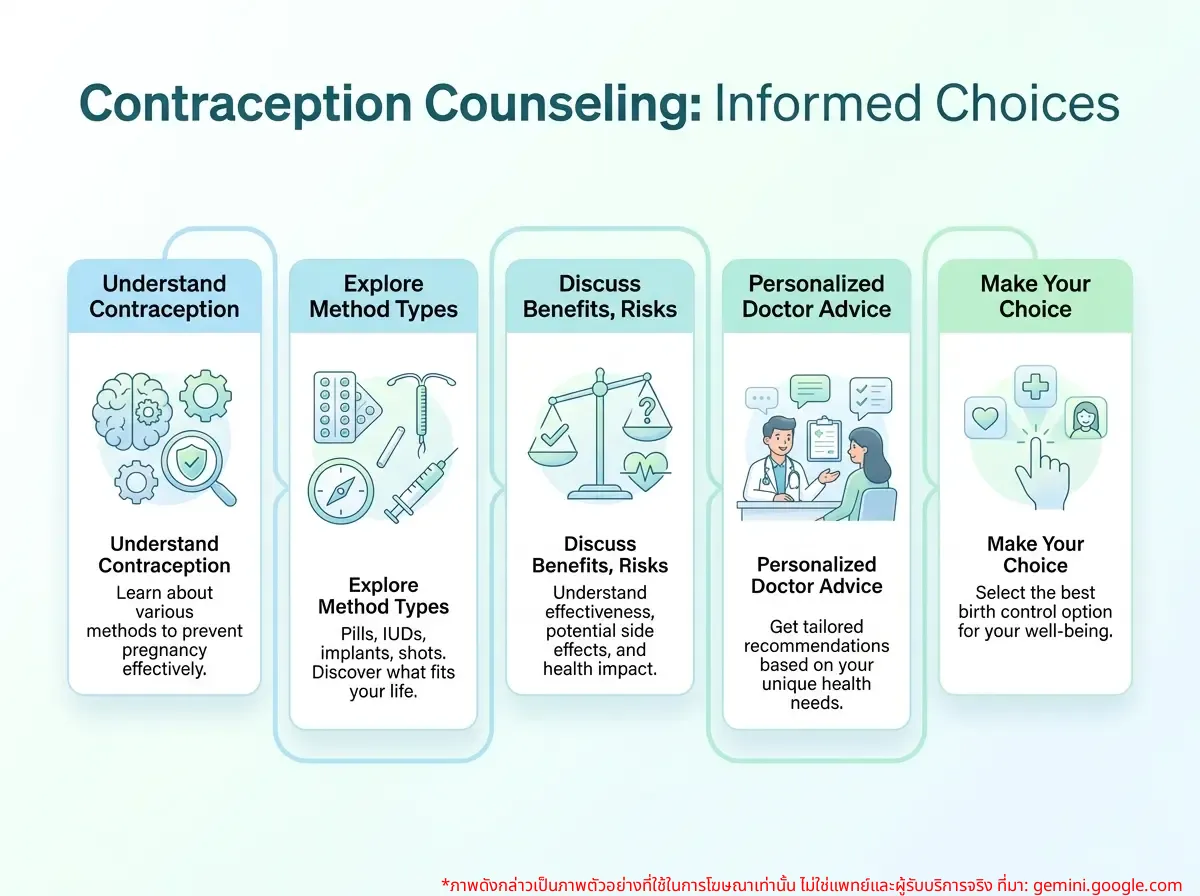 A doctor is providing consultation about contraception