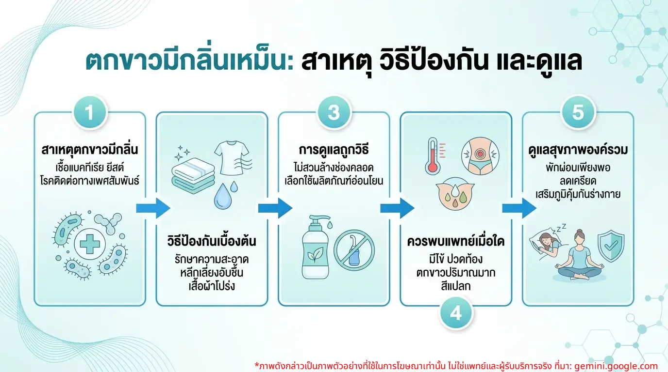 အနံ့ဆိုးထွက်သော မိန်းမကိုယ်မှ အဖြူဆင်းခြင်း၏ အကြောင်းရင်းများနှင့် ဂရုစိုက်မှုဆိုင်ရာ အချက်အလက်ပုံ